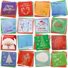 WorldBazaar Mini Christmas Cards with Envelopes 3 inches x 3 inches, multi 