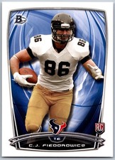 2014 Bowman 72 C.J. Fiedorowicz Rookies   RC Houston Texans Football Card