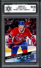 2020-21 Upper Deck #490 LUKAS VEJDEMO RC Rookie DG 9.5 Gem w/ 10 YOUNG GUNS
