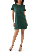 Vince Camuto 'Forest Night' Short-Sleeve A-Line Vegan Suede Dress M $109 NWT