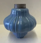 CHESTNUT Lightning Rod Ball BLUE MILK GLASS ANTIQUE Vintage #2