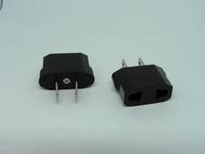 2 Pcs Pack Lot EU Europe to US USA Power Plug Travel Adapter Electrical Socket