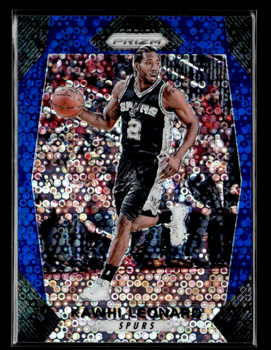 Kawhi Leonard 2017-18 Prizm Fast Break Blue Disco Prizm 43/175 #293