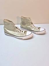 Converse Chuck Taylor All Star Gold Glitter High Tops Women s 10 Sparkle