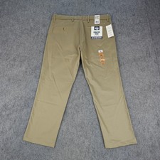 Dockers Pants Mens 36x29 Tan Signature Khaki Slim Fit Lux Stretch Wrinkle Free
