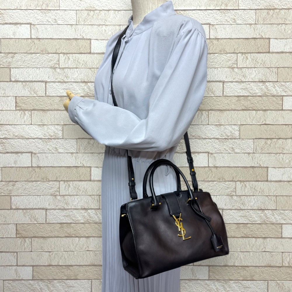 Borsa a tracolla SAINT LAURENT corpo incrociato 424868 pelle 2WAY bambino zanzariera bus usata