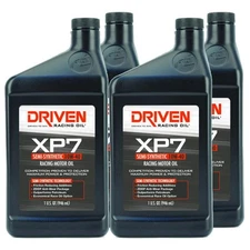 Driven Racing Oil 01706, XP7 Racing Oil, Semi-Synthetic 10W-40, 4 Quarts