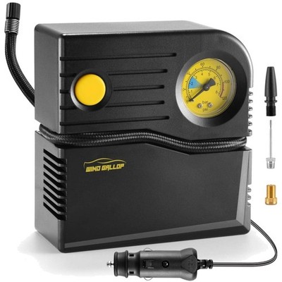 Elektrische Reifenpumpe mit Reifendruckmesser und Ventiladaptern für 12-Volt-...