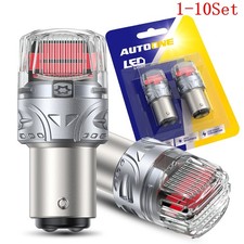 1157 Led Turn Signal Light Bulbs Red Red Anti Hyper Flash Canbus 1-10set