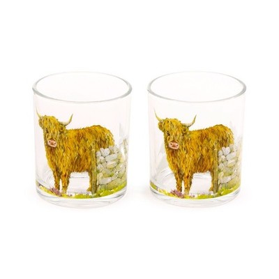 JAN PASHLEY HIGHLAND COW 2ER SET TRINKGLÄSER BECHER NEU IM KARTON PUK