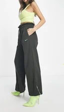 $75 Nike flared Pants Womens Fleece Modern High Waisted Open Hem DQ6168-355