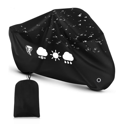 Housse moto imperméable Lompyeu bâche de protection extérieure noire taille XL