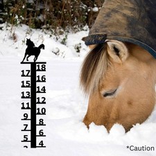 Horse Snow Gauge: Measures up to 18" Snowfall- Made in USA