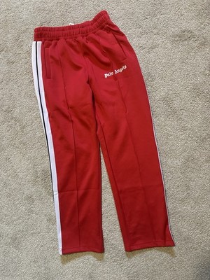 Palm Angels Track Pants Red Side Stripe Men's XL