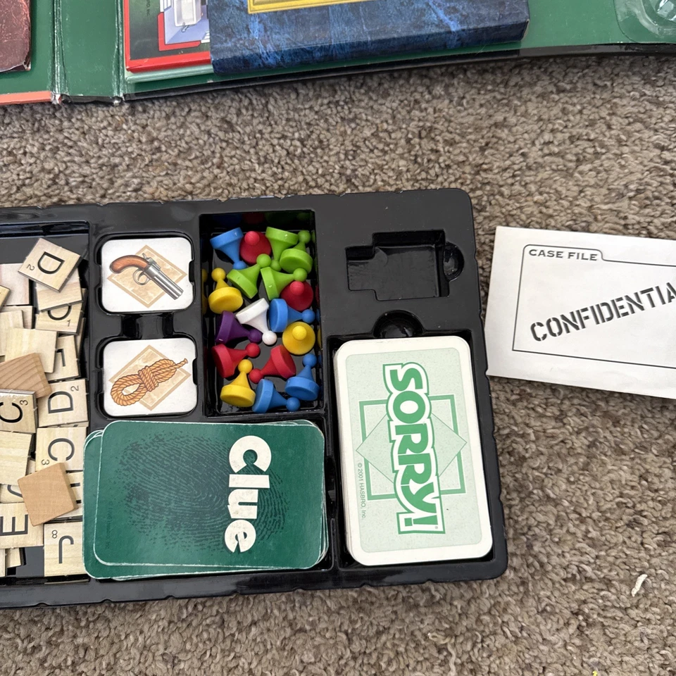 MB Family Game Night Book & Game Set Scrabble Clue Sorry Yahtzee 2001 - Image 4 of 4