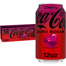 Coca-Cola Zero Sugar Cherry Soda Pop Fridge Pack Cans, 12 fl oz, 12 Pack