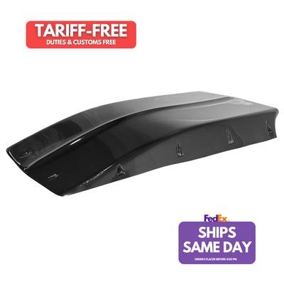 Harwood 4116, One Black Fiberglass Cowl Hood Scoop - 6In Bolt-On Performance Par