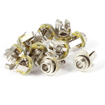 uxcell 10 Pcs Panel Mount 3.5mm 1/8'' Female Stereo Audio Phone Jack Silver