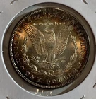 💥1886 US MORGAN DOLLAR, BU⭐BEAUTIFUL TONED SILVER COIN