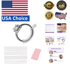 Luxury 12-Pack Ring Sizer Set - Invisible Adjusters for Loose Rings  2-6mm Wide
