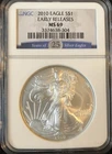 2010 American Silver Eagle NGC MS69 25 Years of Silver Eagle Label
