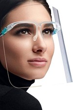 Omnitex Face Shield with Glasses, Spectacle Frame Full Face Visor