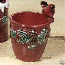 Cardinal Tumbler with Holly Snow - Very Nice