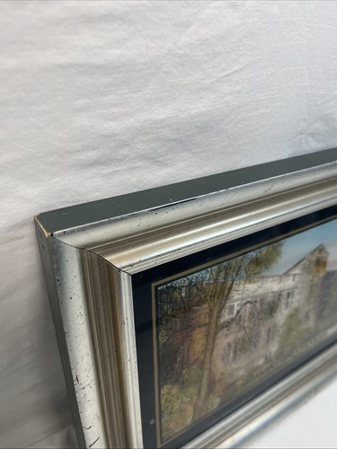 Vintage Muskingum College Reverse Painting On Glass Framed - Picture 11 of 13