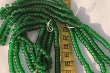6mm Crow Roller Glass Bead Trans Dk Christmas Green Crafts Jewelry Beads 100pcs