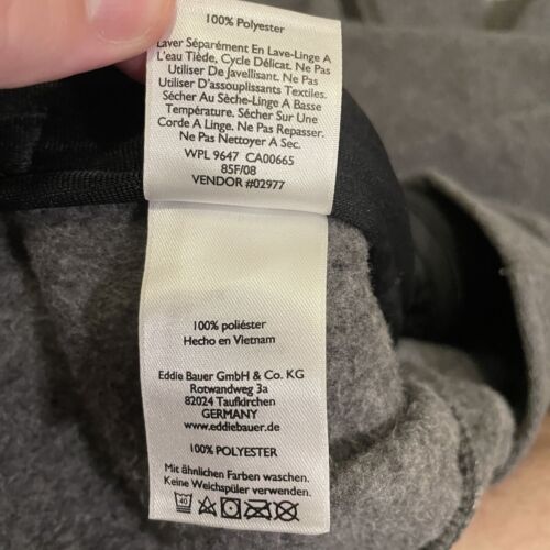 Giacca in pile grigio uomo Eddie Bauer taglia XL full zip - Foto 5 di 9
