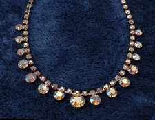 Vintage Weiss Crystal Necklace Royalty Collection 1960's