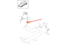 PORSCHE 718 CAYMAN 982 Bremsleitung hinten rechts 98135519008 NEU ORIGINAL