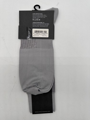 ONE PAIR NEW WITH TAG STACY ADAMS NYLON SLIKY RIBBED MEN'S CREW DRESS SOCKS - Picture 35 of 37