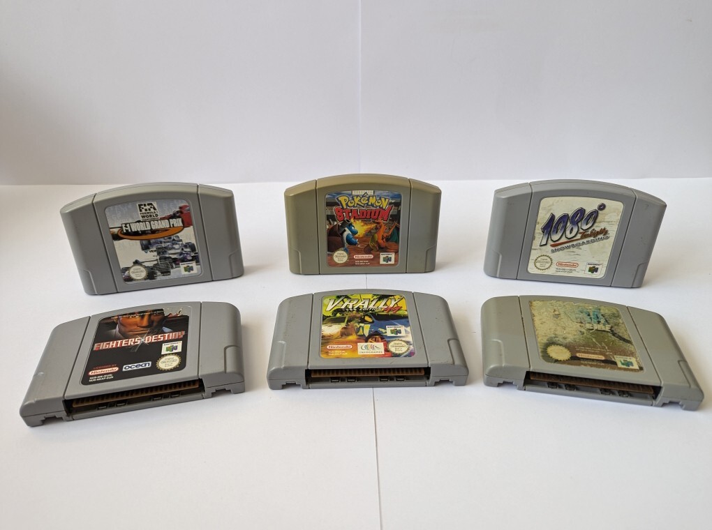 Nintendo 64 N64 Games Bundle Pokémon Stadium, Racing Games 3X Sports