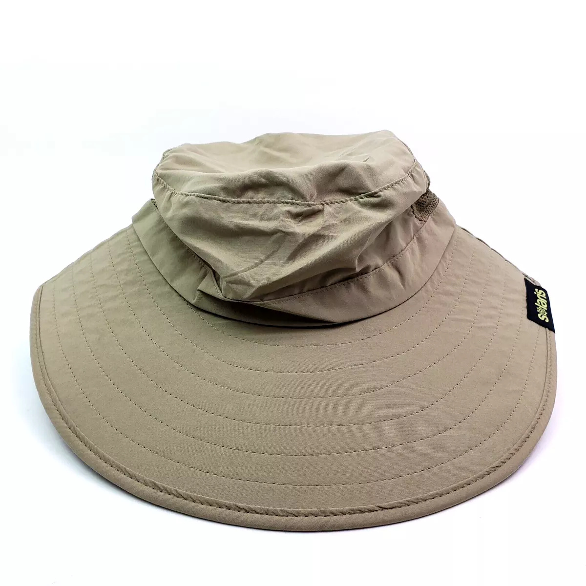 Solaris Adult Mens One Size Tan Khaki Wide Brim Outdoors Sun Shade Hat