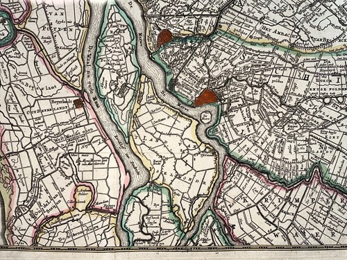 SOUTHWEST NETHERLANDS c. 1680 FREDERIK DE WIT LARGE ANTIQUE MAP 17TH CENTURY - Picture 8 of 15