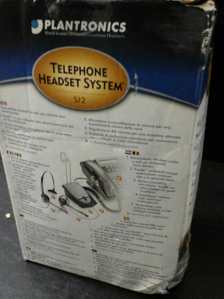 Plantronics Silver S12 Amplifier and Headset 36784-01 - Image 2 of 4