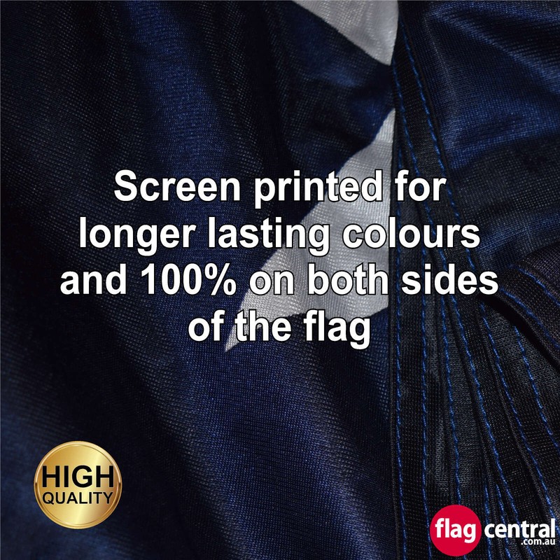 A - Australian Flag - Heavy-Duty - Red, White and Blue 2.4m x 1.2m High-Quality Screen-Printed Flag - 4