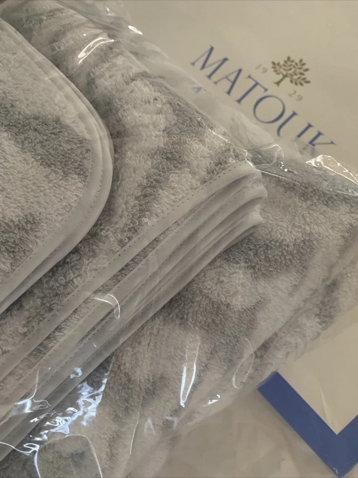 MATOUK  SCHUMACHER QUINCY 6 PIECE TOWEL SET. -  POOL (Incl 2 Bath,2 Hand,2Wash) - Image 3 of 4