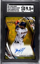 2021 Topps Finest Yordan Alvarez Finest Moments Auto /50 SGC 9.5!