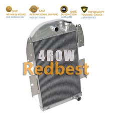 Fits 1934 1935 1936 Chevrolet Pickup 3.4l V8 Conversion 4 Row Aluminum Radiator