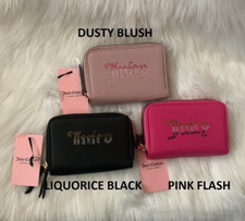 JUICY COUTURE Breaking the Rules Double Medium Zip Around Wallets 3 COLORS