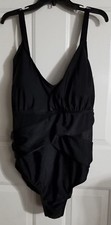 New W/O Tags Women's Black AVA  VIV Swimwear One Piece Swimsuit Plus Size 26W