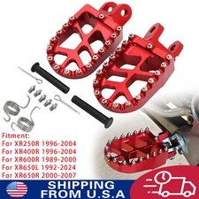 XR Foot Pegs Wide Dirt Bike Pedal CNC Fit For Honda XR250R XR400R XR600R XR650L