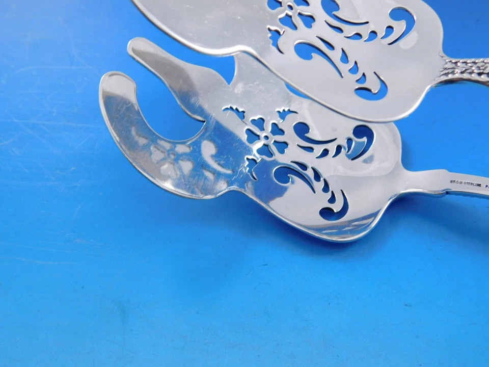 Cambridge by Gorham Sterling Silver Asparagus Serving Tong Pierced 9" Foto 3 de 4