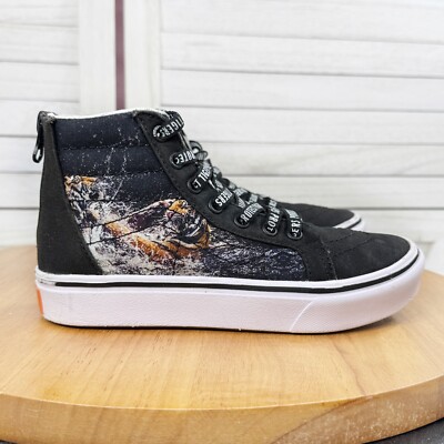 Vans x Discovery Channel Protect Tigers SK8 High Canvas Sneakers Black Kids 1