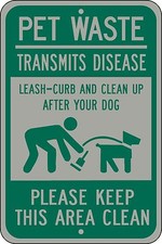 12x18 DOG WASTE SIGN PICK UP