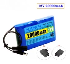 12V 20000mah Battery Rechargeable Li-lon Battery Pack Capacity DC 12.6v CCTV Cam