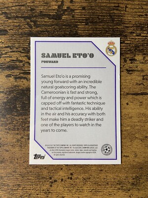 Topps The Lost Rookie Card RC Samuel Eto'o Real Madrid Auto