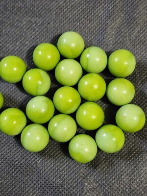 10  9/16'' ( Plus Or Minus) TWO TONE LIME MARBLES. $5.99